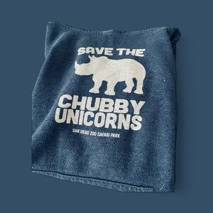 SAVE THE CHUBBY UNICORNS KIDS SWEATSHIRT - Denim blue
size Youth M 8-9yo